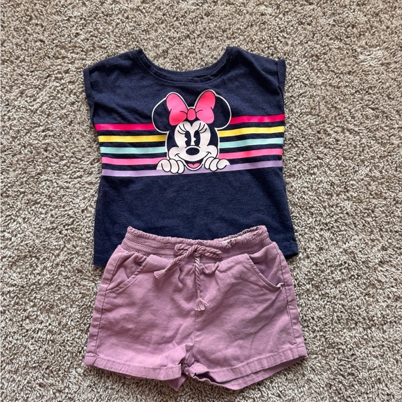Baby Girls Disney Outfit Minnie Mouse Top and shorts set colorful size 12 months - Picture 8 of 11